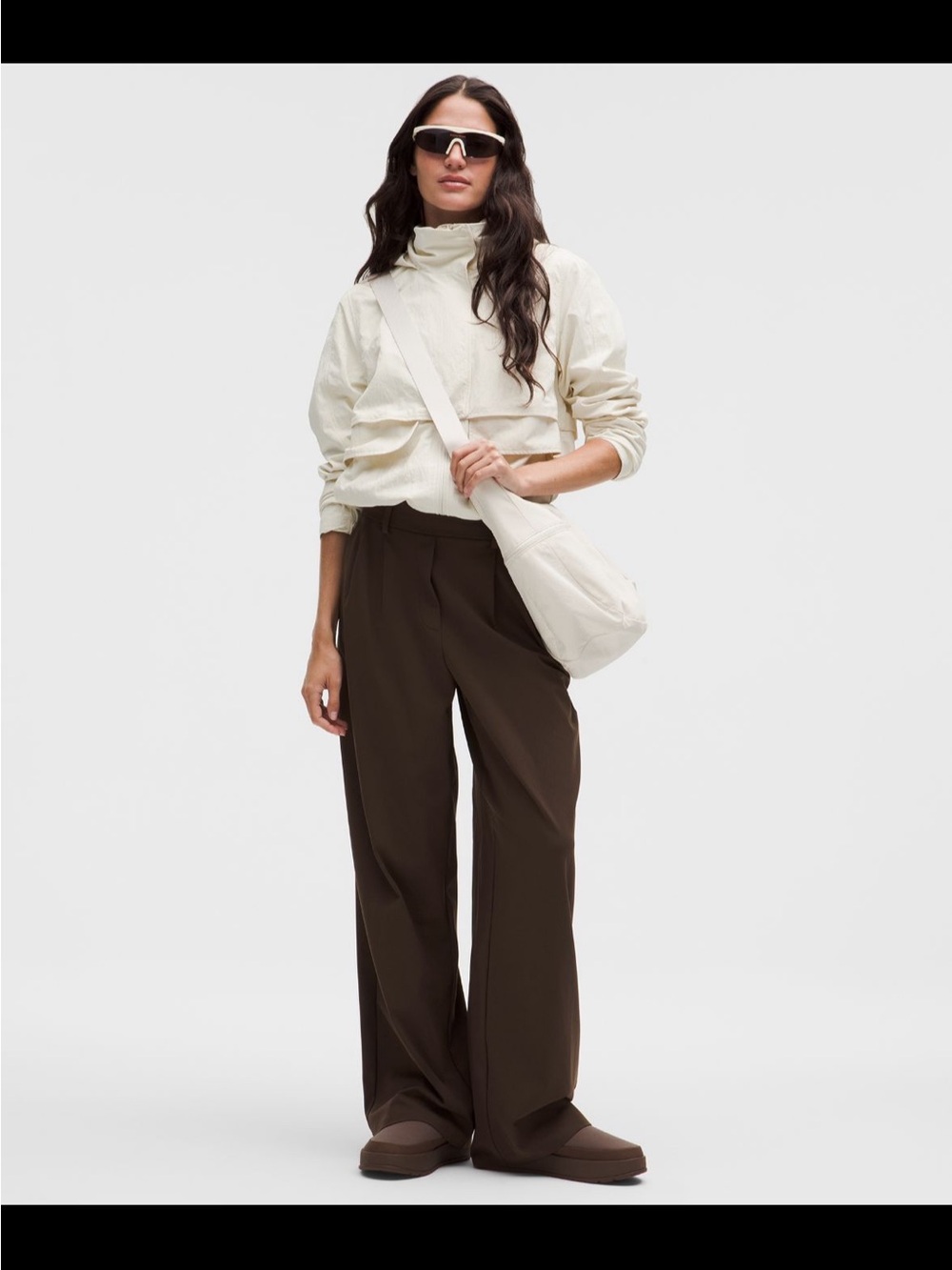Lululemon Daydrift Regular Wide Trousers Size M 31”L Walnut Crunch Brown - Picture 3 of 5